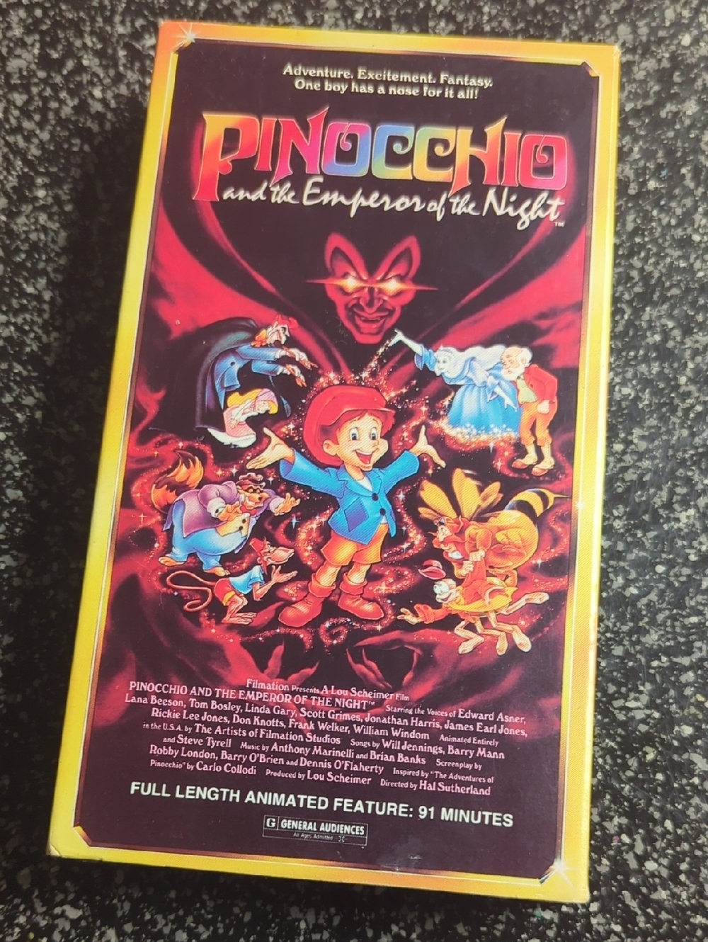 Pinocchio And The Emperor Of The Night. Run Time 91 Minutes. Good Condition.